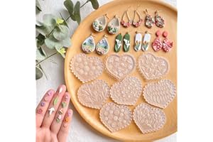 KEOKER Spring Polymer Clay Molds, Polymer Clay Silicone Molds, Butterfly Polymer Clay Mini Molds, 8pcs Earring Molds for Polymer Clay, Polymer Clay Molds for Jewelry(Substitute Micro Clay Cutters)