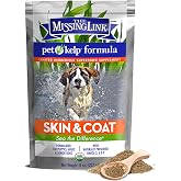 The Missing Link Pet Kelp Dog Skin &amp; Coat Organic Supplement Powder, 8 oz | Limited Ingredients, Flaxseed, Omegas 3/6/9, Sunflower Seed, Helps Excess Shedding, Soothes Dry Irritated Skin, Non-GMO