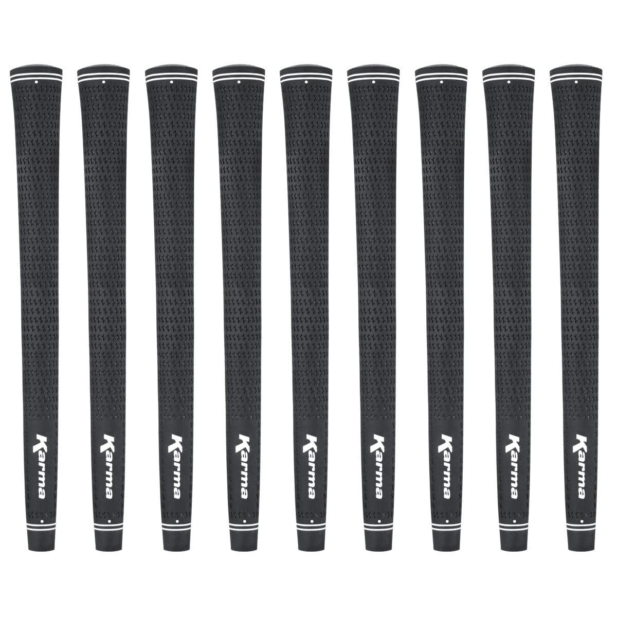 Photo 1 of Karma Velour Black Jumbo Plus (+1/8") Golf Club Grips (9 Pack)