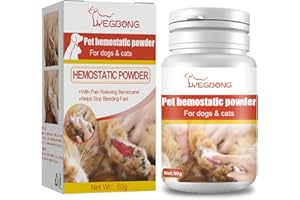 Jesscasday Styptic Powder Stop Bleeding Irritation Relief Suitable for Cats Dogs Or Other Pets Pet Wound and Skin Care Powder