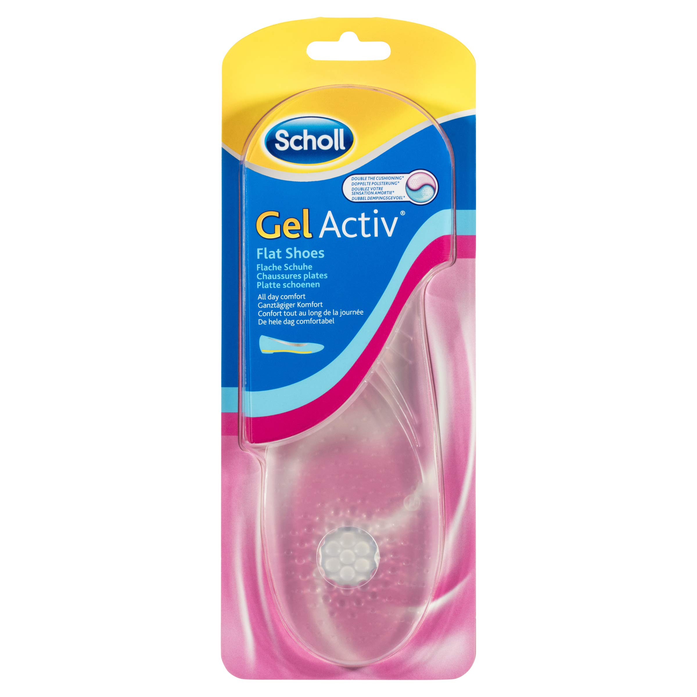 Scholl Gel Activ Flat Shoes Insoles, One Size Fits All 3020792
