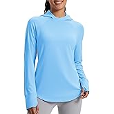 MAGCOMSEN Women's UPF 50+ Sun Protection Hoodie Long Sleeve Lightweight Quick Dry Shirt Athletic Outdoor Fishing Hiking