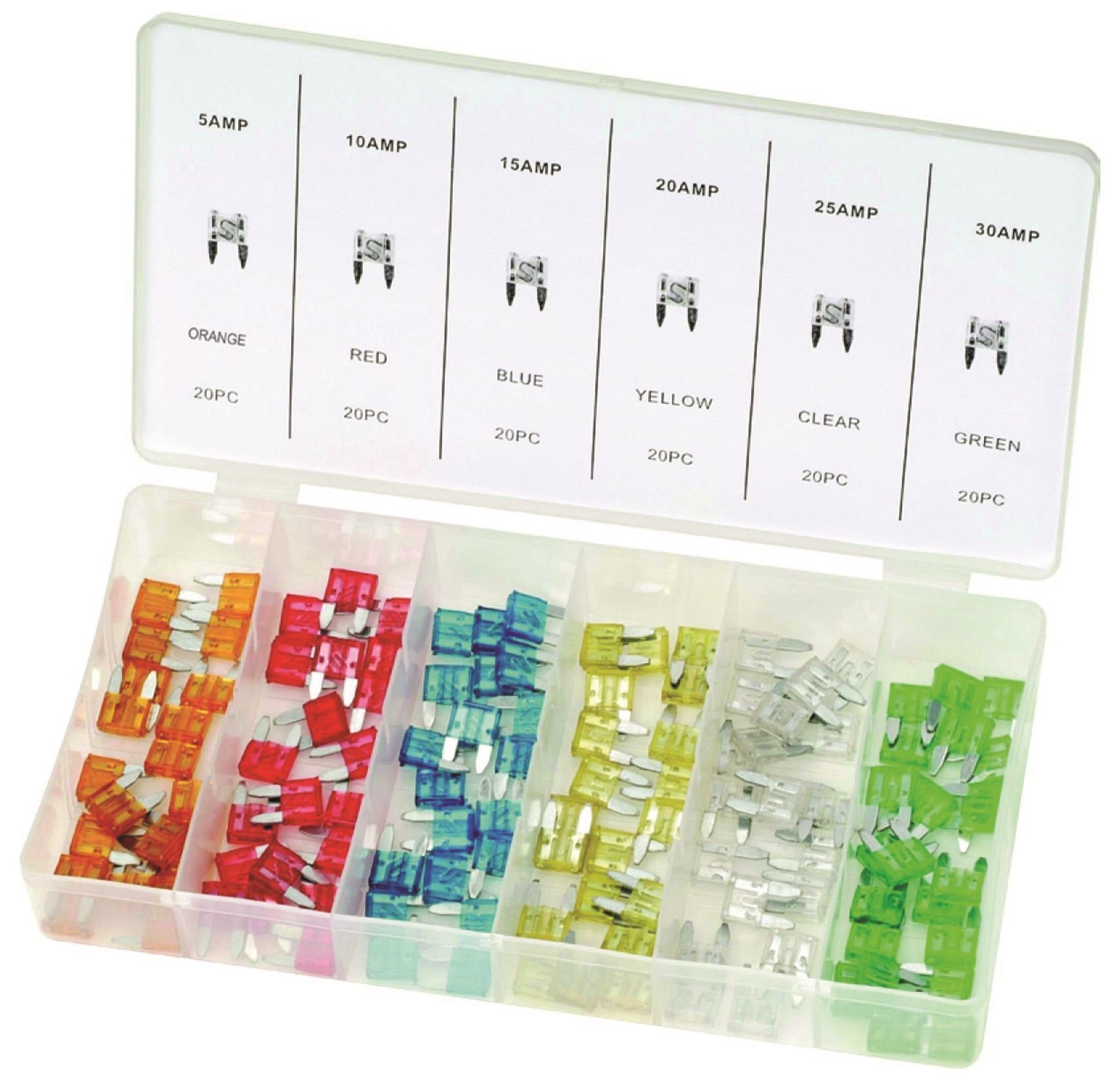 Streetwize - Mini Zinc Auto Blade Car Fuse - (Set of 120pcs)