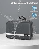 Maliton Hanging Toiletry Bag Large Waterproof Foldable Travel Grey view 4