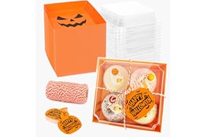 DERZIFUN 100Pack Halloween Charcuterie Boxes with Clear Lids, To Go Paper Disposable Food Containers, Mini Charcuterie Boxes for Sandwich, Cookie, Sushi, Cake Slice, Strawberries, Swiss Roll, Dessert