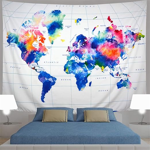 world map wall hanging tapestry Amazon Com Generleo World Map Tapestry Wall Hanging Vintage world map wall hanging tapestry