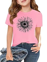 Girls Short Sleeve T Shirts Kids Summer Tops