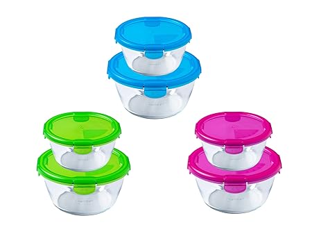 Pyrex Cook&GO Recipientes Porta Alimentos, Tuppers, Vidrio ...