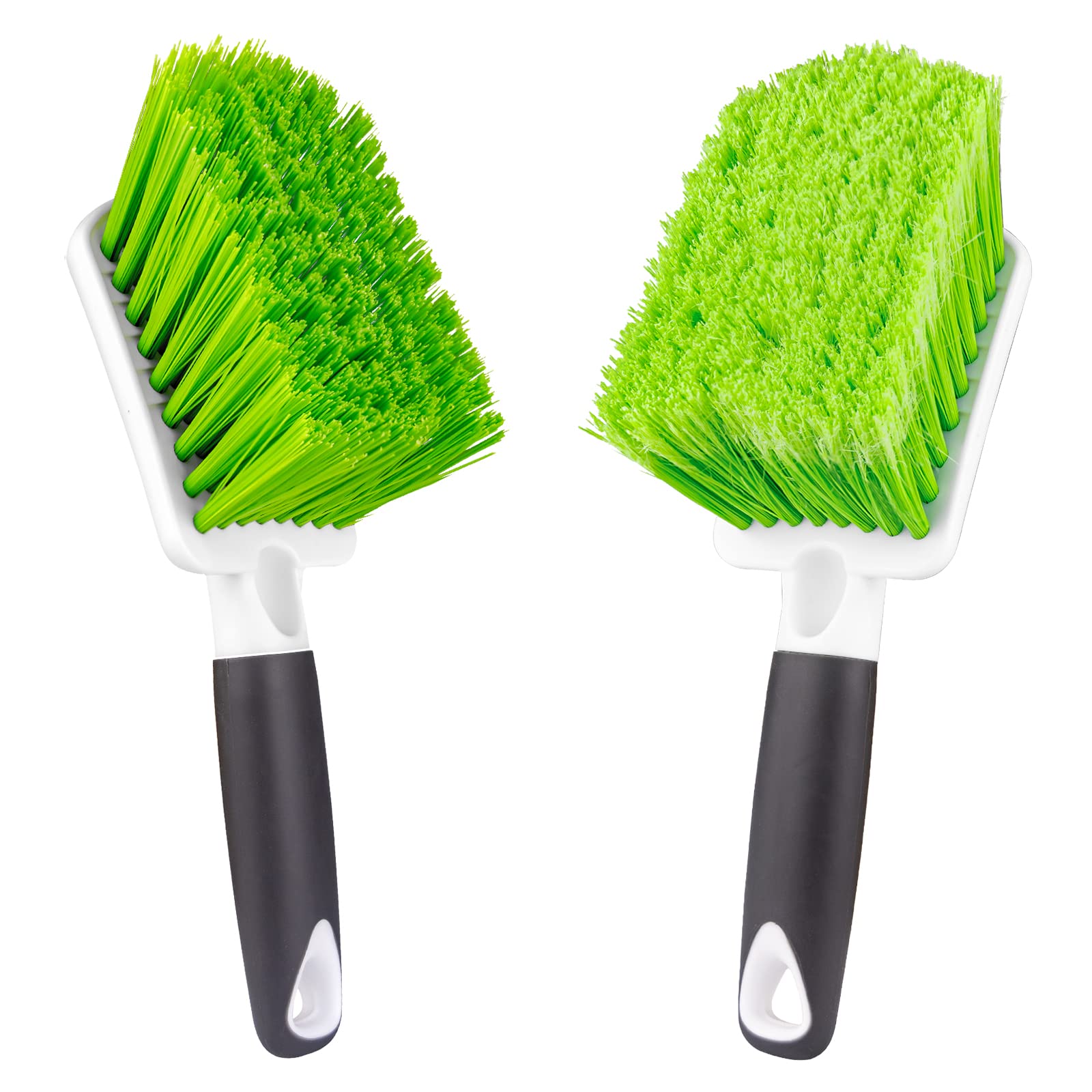 Photo 1 of ITTAHO 2 Pack Car Wash Brush, Tire Brush for Cleaning Tires, Soft & Stiff Bristle Wheel Cleaner, Car Cleaning Supplies for Wheels, Rims, Carpet, Truck, SUV, Moto, RV, Motorcycle