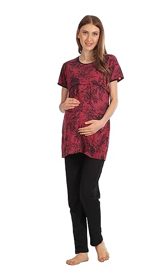 Womens Round Neck Feeding/Maternity/Nursing Night Suit