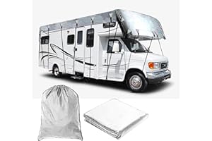 HFKJway Waterproof Oxford Cloth Camper Cover - Foldable, Easy to Clean, Pop up Trailer & Truck Camper Cover, Grey-10m3m