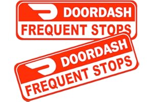 NIMONA Delivery Driver Magnets for Car - 2-Pack Caution Frequent Stops Removable Set - Reflective Delivery Magnetic Car Door and Bumper Sign - Weather-Resistant 11.8 x 4 inch (Red-White 2 pack)