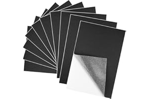 BOUBONI 10PCS Black Self Adhesive Felt Fabric Sheets Sticky Felt Sheets for Craft Supplies Art Home Making（8.3" x 11.8"/20 x 