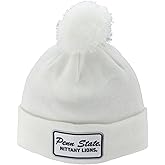 Penn State Nittany Lions NCAA Officially Licensed Pom Beanie Patch Brick White