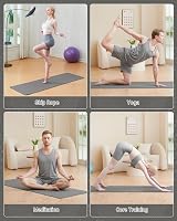 Narwhal Good Nite Yoga Mat 6mm TPE Non-Slip Grey 183x61 cm with Carry Strap view 3