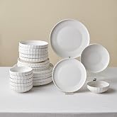 Karaca 24-Piece Bone China Pumpkin Dinnerware Set for 6, White Elegant Tableware, Plates and Bowls Set, Durable Fine China Dish Set for Everyday Use &amp; Entertaining