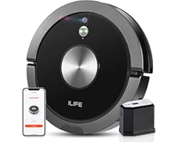 ILIFE A9 Robot Vacuum, Mapping, Wi-Fi Connected, Cellular Dustbin, Strong Suction, 2-in-1 Roller Brush, Self-Charging, Slim,Q
