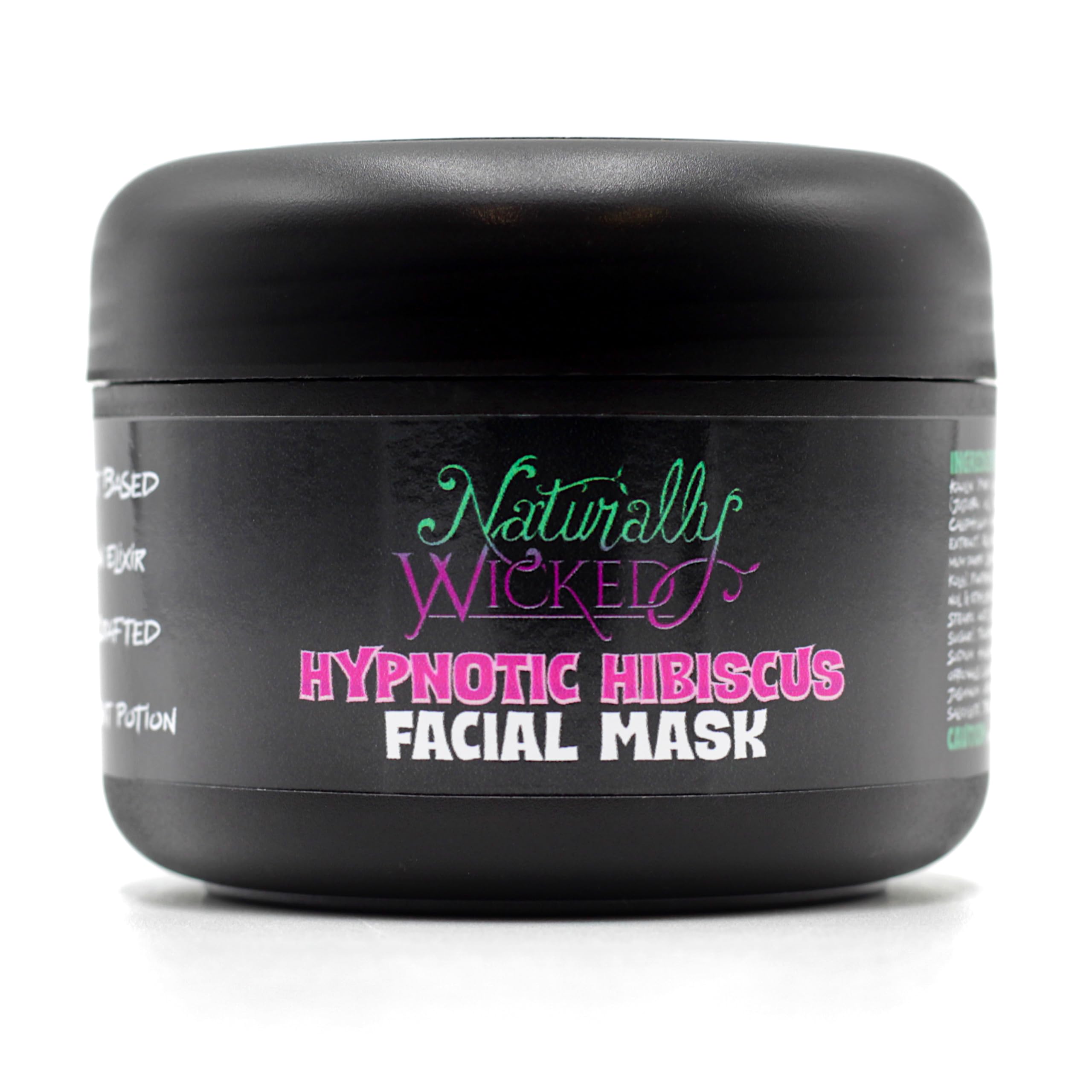 Naturally Wicked Hypnotic Hibiscus Facial Mask 100ml – Natural, Vegan, Skin-Lifting & Hydrating Clay Mask with Hibiscus Extract