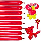 100pcs Red 260 balloons, Thickening Latex Long Twisting Balloons for Animal Model for Halloween Xmas Presents, Animal Shape Weddings, Birthdays Clowns.