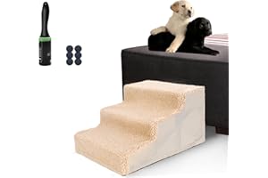Topmart Plastic Dog Stairs Steps for Small Dogs & Cats,Non-Slip 3 Tiers Dog Ramp/Ladder, Best for Small Animals,Doggy,Kitty