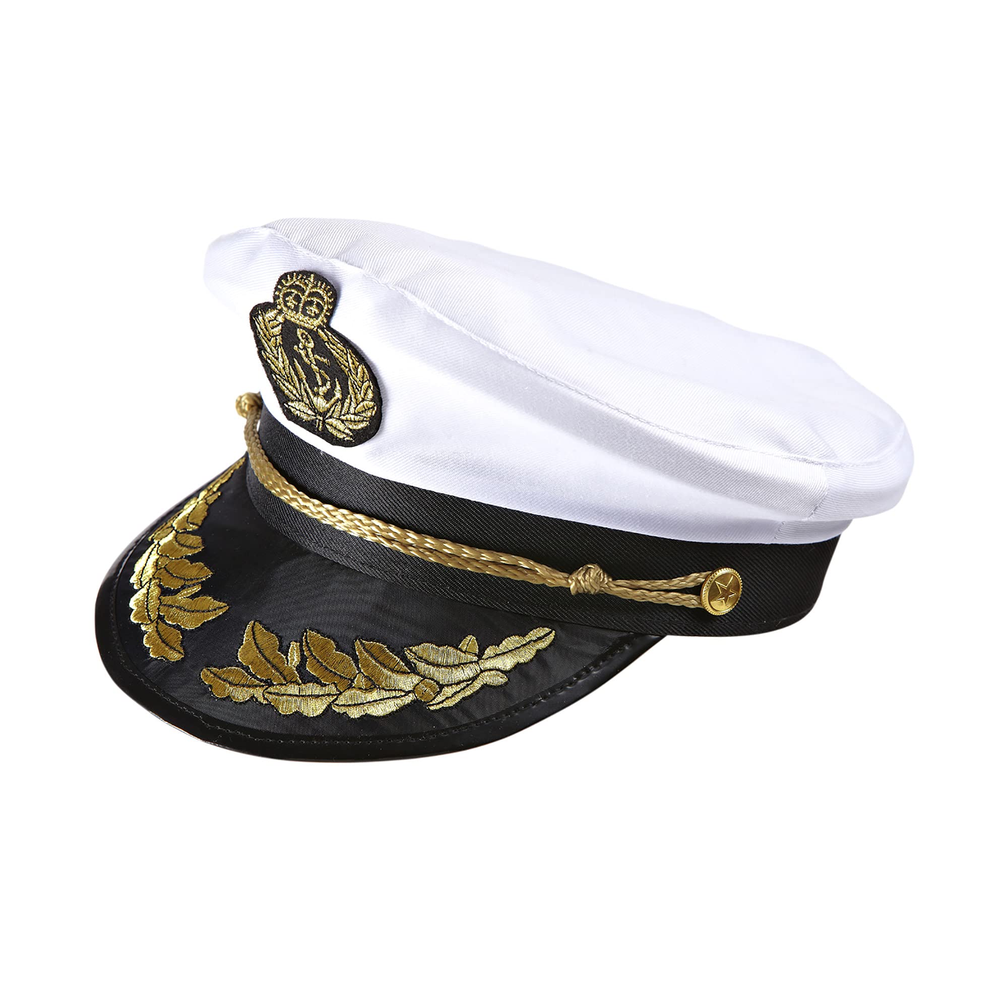 Widman 0186S White Captains Sailor Navy Hat