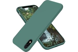 OTOFLY iPhone XR Case, Military Grade Drop Protection, Premium Soft Liquid Silicone Rubber Full-Body Protective Bumper Case for iPhone XR 6.1 inch (Pine Green)