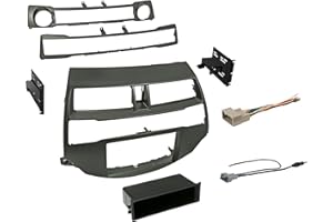 AMERICAN INTERNATIONAL Single/Double Din Dash Kit for Accord 2008-2012 with Wiring Harness, Antenna Adapter (Metallic Taupe) Compatible with All Trim Levels, Easy Installation for Aftermarket Stereo