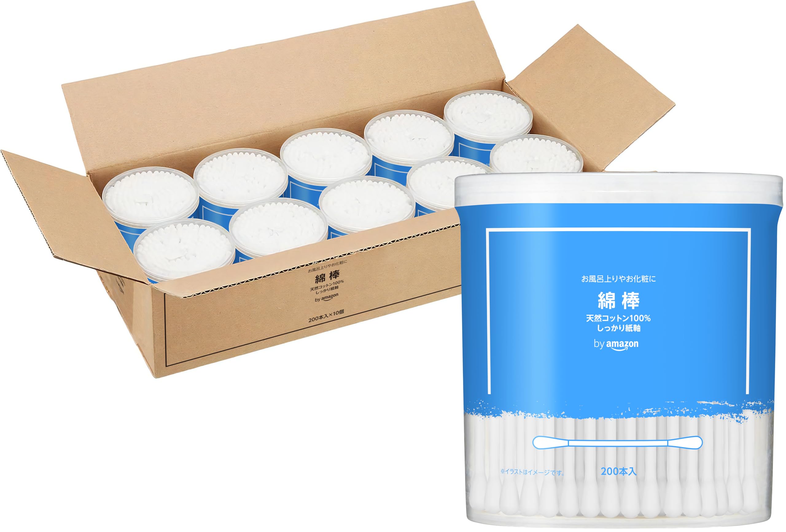 by Amazon キトサン加工綿棒 200本x10個