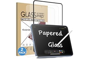 Esanik 2 Pack Like Paper Glass Screen Protector for iPad mini (A17 Pro 2024 Model) / mini 6 (8.3-Inch, 2021 Model, 6th Genera