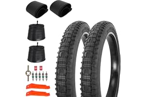 WEIYINGSI Heavy Duty 20/26x4 E-Bike Fat Tires High-Performance Wear-Resistant 20/26X4.0 Fat Tire and Tube Sets for 20/26 Inch E-Bike Mountain Snow Bike Tire - 1/2Pack