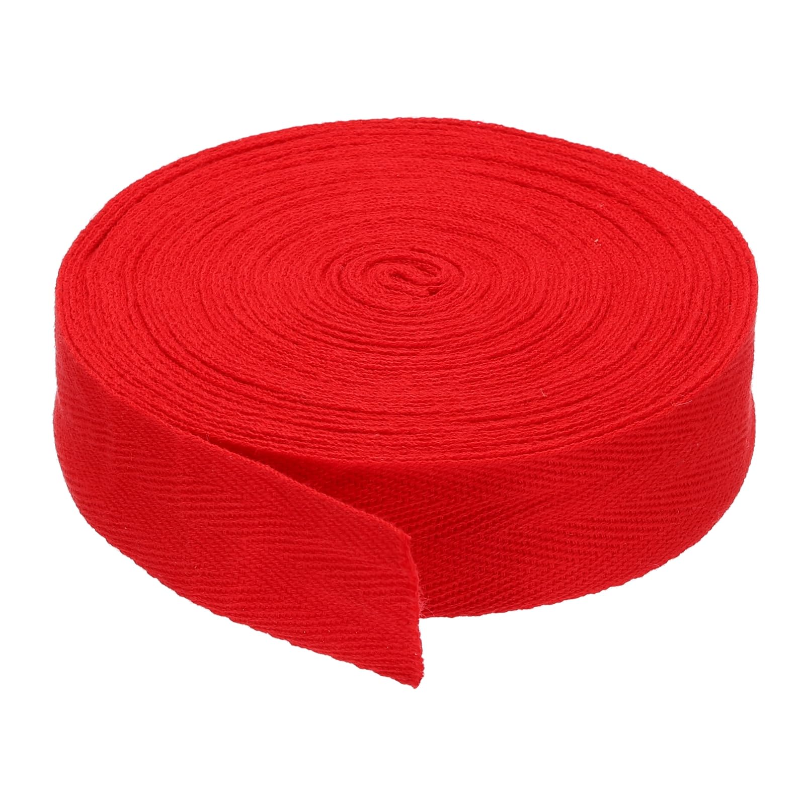PATIKIL 1.2"/3cm Cotton Twill Tape 10 Yards Cotton Ribbon Bias Binding Tape Herringbone Webbing Trim for Sewing Gift Wrapping Craft DIY Red
