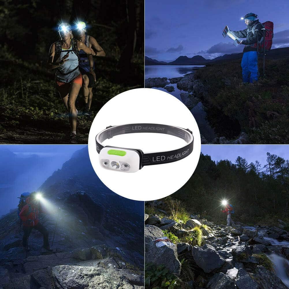 500 Lumens USB Rechargeable Headlamp, Lightweight, Super Bright LED Running Headlamp for Runner, Rainstorm Waterproof, Hoxida LED Headlight Flashlight With Sensor Switch - Built-in Battery - - 