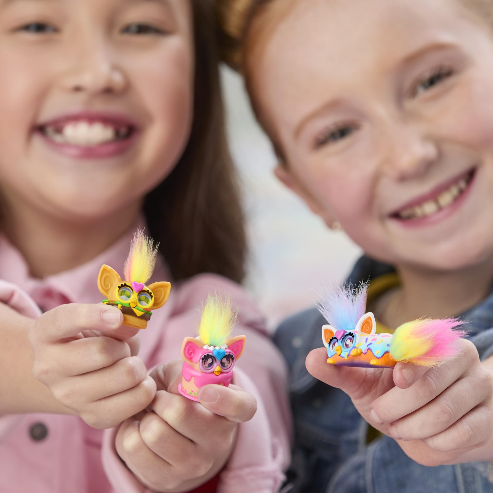 Furby Minis 12 Pack of Tiny Toy Figures, 1 Inch Collectibles, Series 1, Party & Play Food Themes, Christmas Stocking Stuffer Gifts, Ages 5+ (Amazon Exclusive)