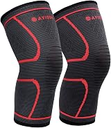 AVIDDA Knee Support Brace 2 Pack Compression Knee Sleeves for Arthritis