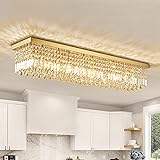 Siljoy Modern Crystal Chandelier 10-Lights Gold