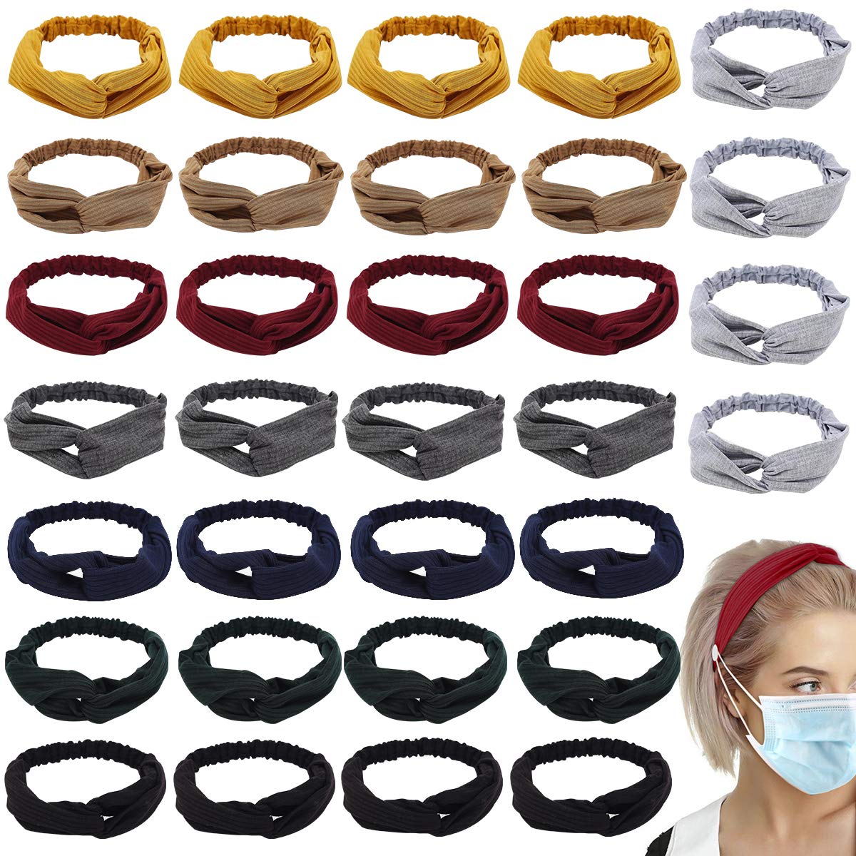 Headbands Button Headbands for Nurses Doctors Women