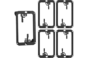 BEST MOUNTS BestMounts Low Voltage Mounting Bracket 1 Gang, 5 Pack for Single Gang Wall Plate, Telephone Wires, Network Cables, HDMI, Coaxial, Speaker Cables - Low Voltage Box Cable Wall Plate Bracket, Mud Ring
