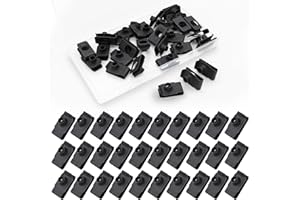GRLITRA 30 Pcs Extruded U Type Nuts Black U-Style Clip-On Nut Bumper Fender U Style Clip U Style Fasteners for Automotive Metal Fender Grill Retainer Clips (1/4''-20)