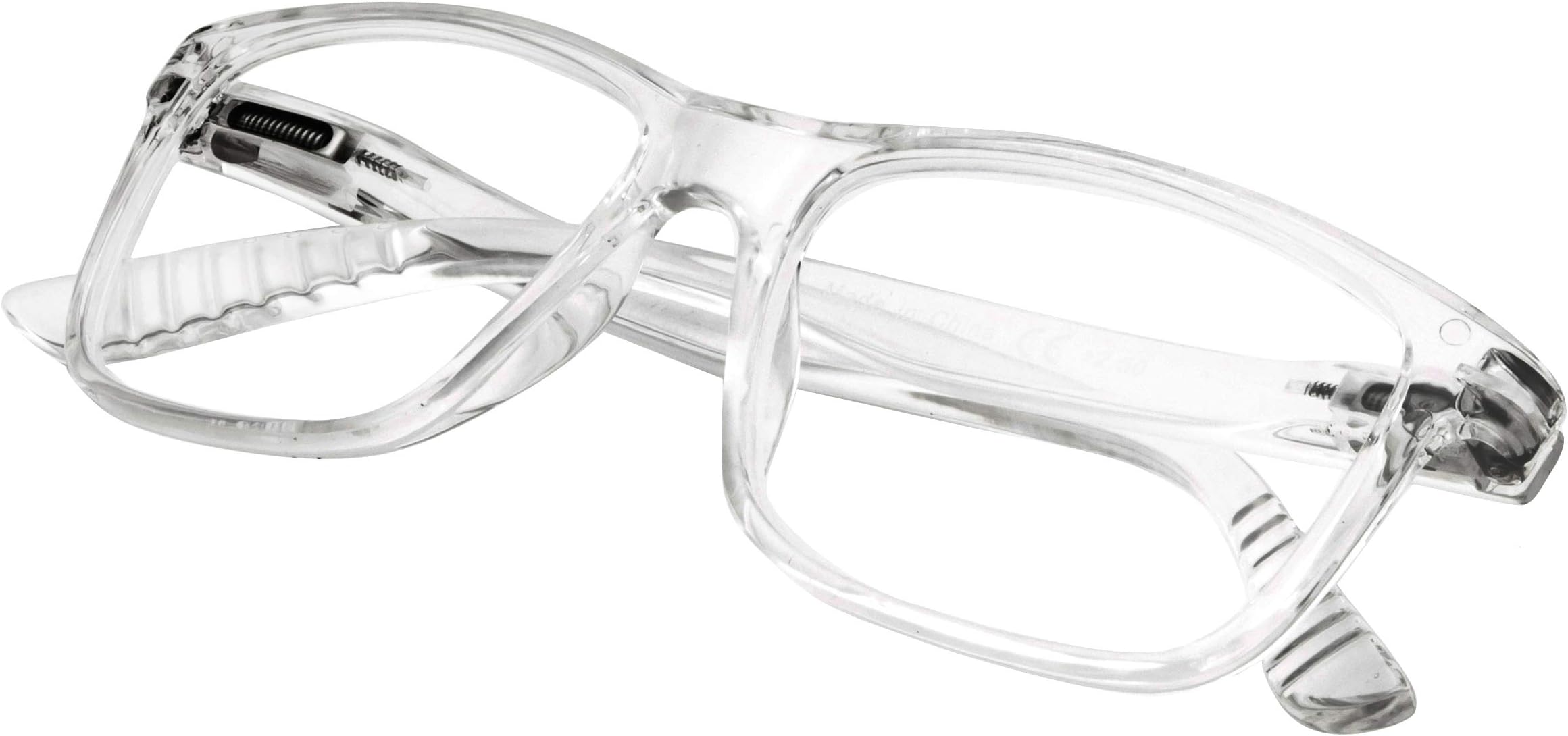 Classic Reading Glasses for Men Women - Rectangular Frame Readers - Spring Hinges Reading Eyeglasses