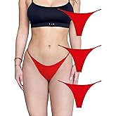 KUKU PANDA Cotton Thongs for Women Sexy Seamless Woman G String Panties 3 Pack Set
