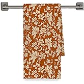 Fyecoluo Boho Fall Floral Kitchen Towels Decorative, Vintage Rustic Autumn Flower Botanical Dish Hand Tea Towels, Boho Autumn Kitchen Bathroom Decor, 16x24 Inch