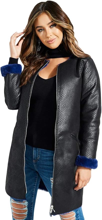 guess mixed media reversible jacket