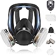 WJJIYR Full Face Respirator Mask, Gas Masks Survival Nuclear and Chemical, Gas Respirator with Activated Carbon Filters