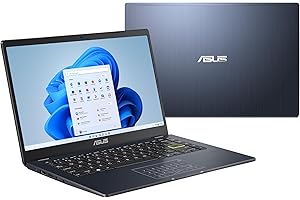 ASUS Vivobook Go 14 L410 Ultra Thin Laptop, 14” FHD Display, Intel Celeron N4020 Processor, 4GB RAM, 64GB eMMC, NumberPad, Windows 11 Home in S Mode, 1 Year Microsoft 365, Star Black, L410MA-AH02