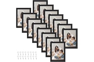 Edenseelake 5x7 Picture Frame Set of 15, Black Wood Photo Frame 5 by 7 for Wall or Tabletop Display