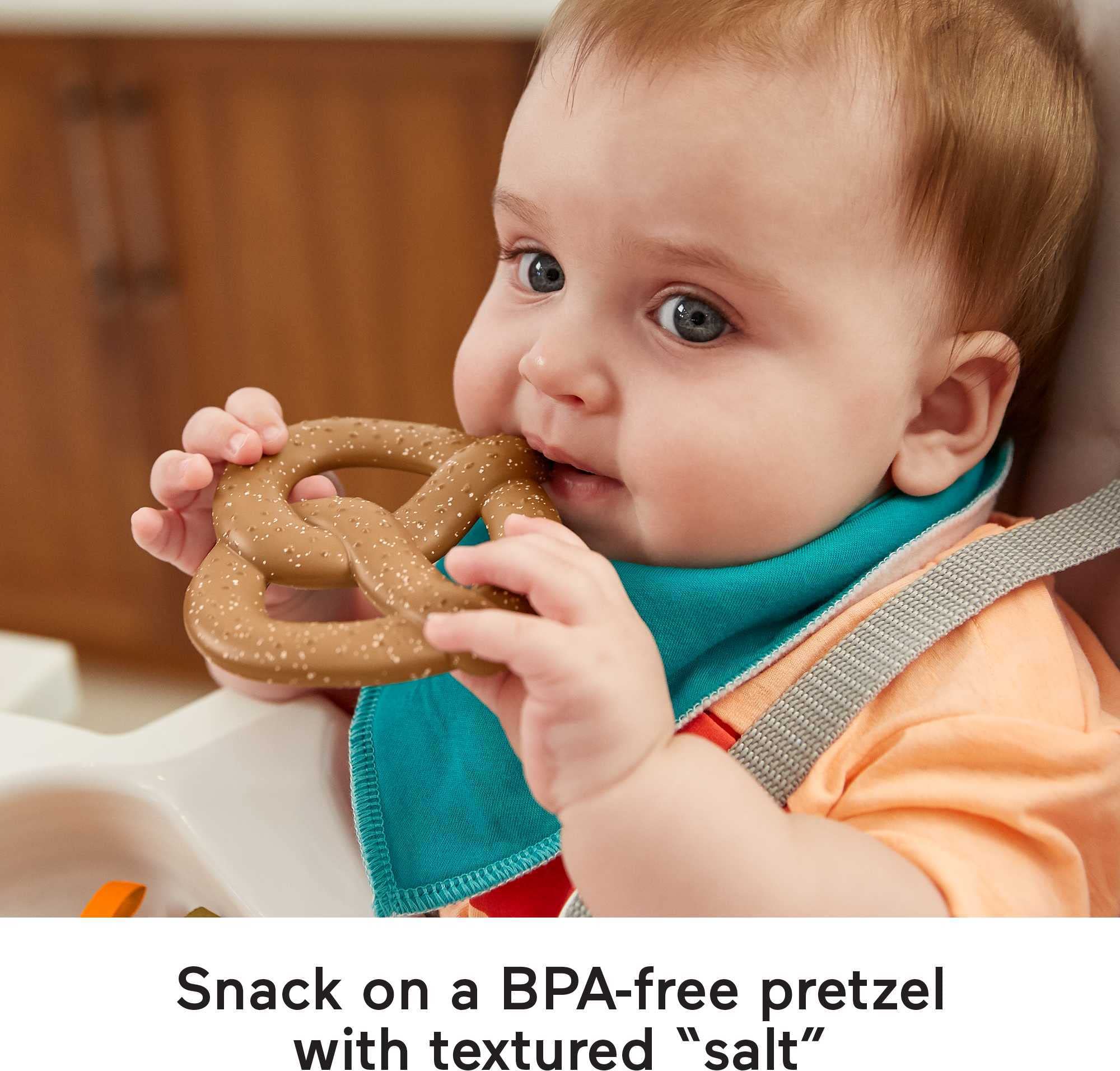Fisher-Price Tiny Treats Gift Set, 3 pretend food infant teething toys