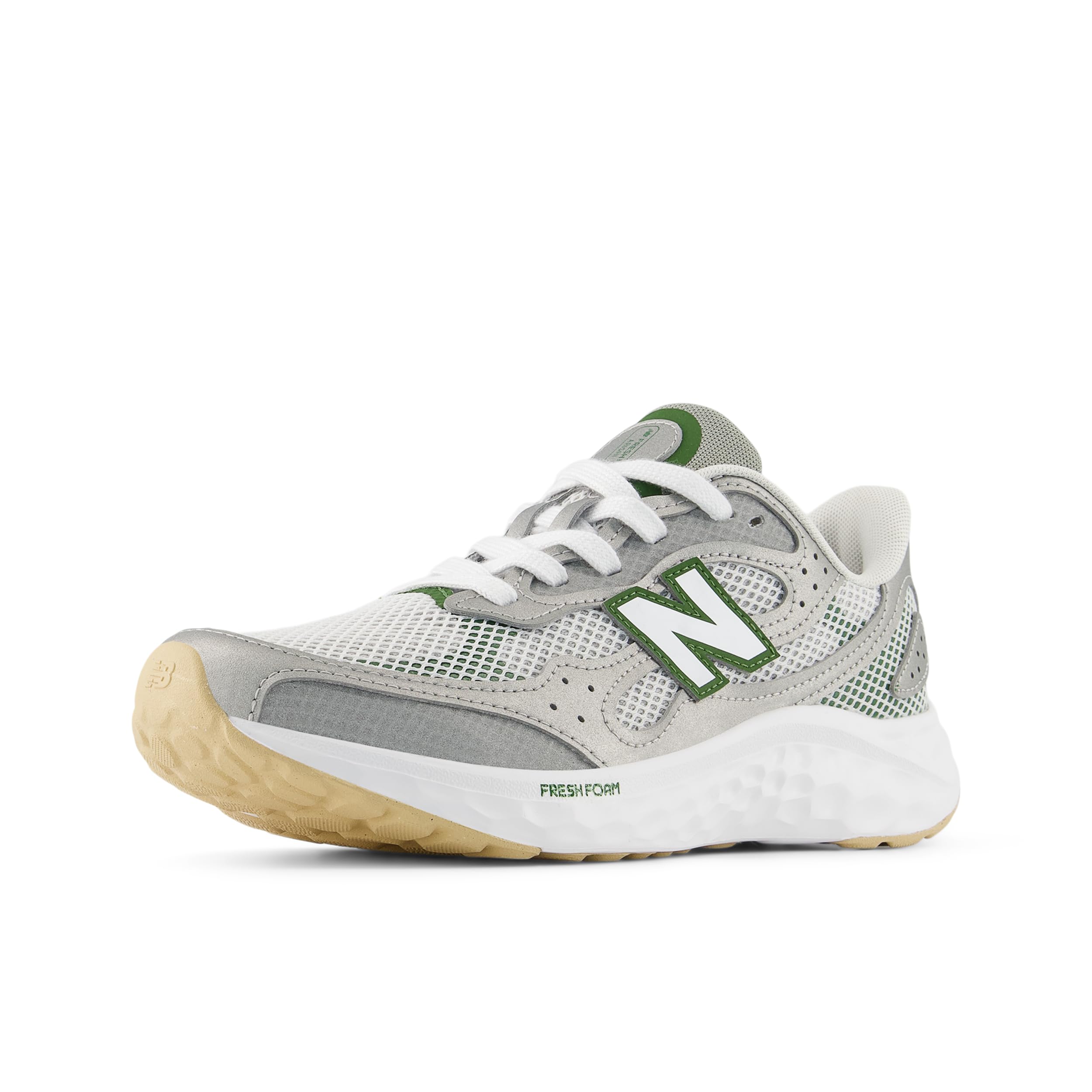 Photo 1 of 10.5 SIZE* New Balance Women's Fresh Foam Arishi V4 Tira Lux Running Shoe, Raincloud/Silver Metallic/Dark Alpine Green, 10 Wide