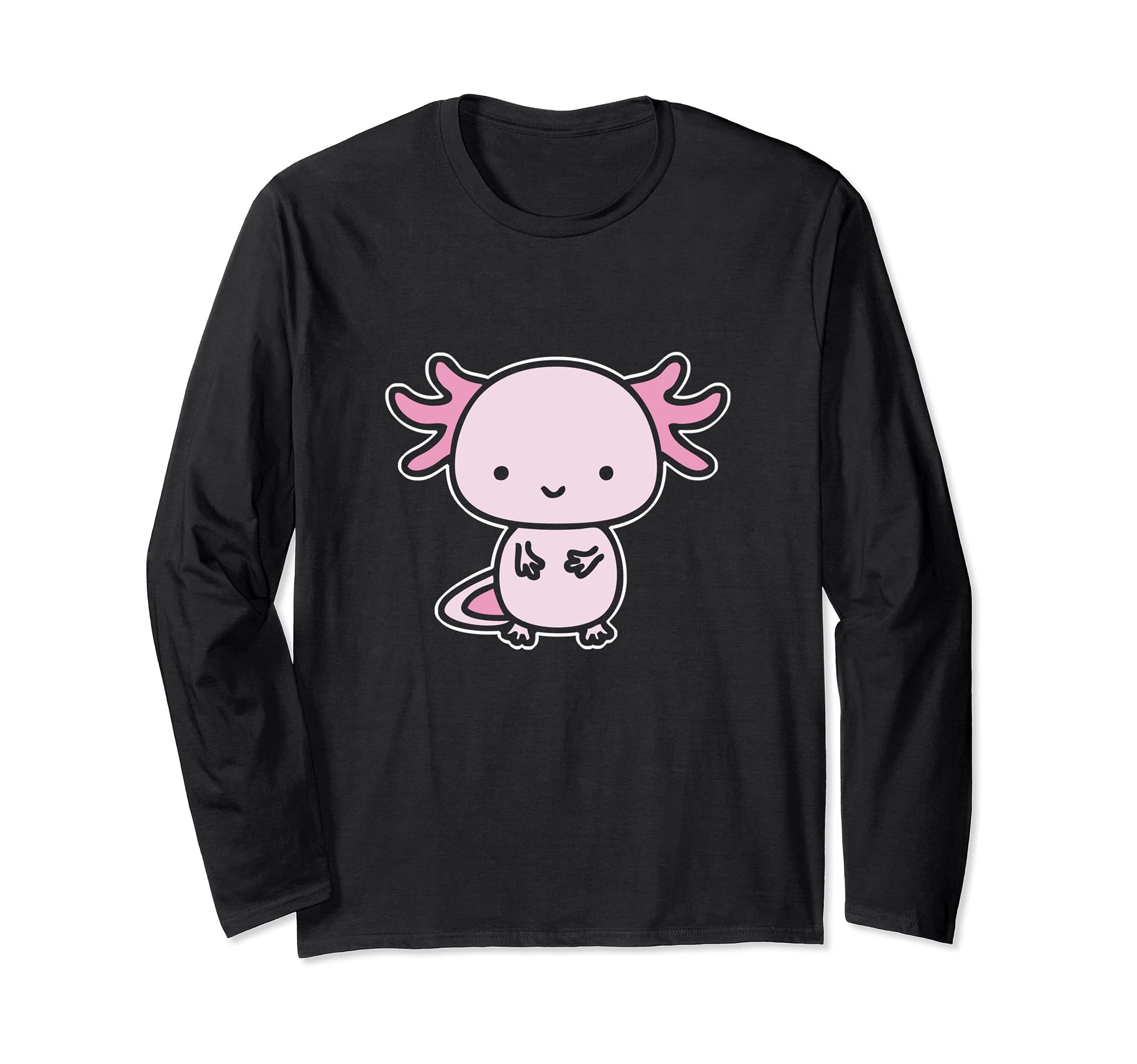 Axolotl Inside Pocket Watching You, Walking Fish Axolotl Long Sleeve T-Shirt