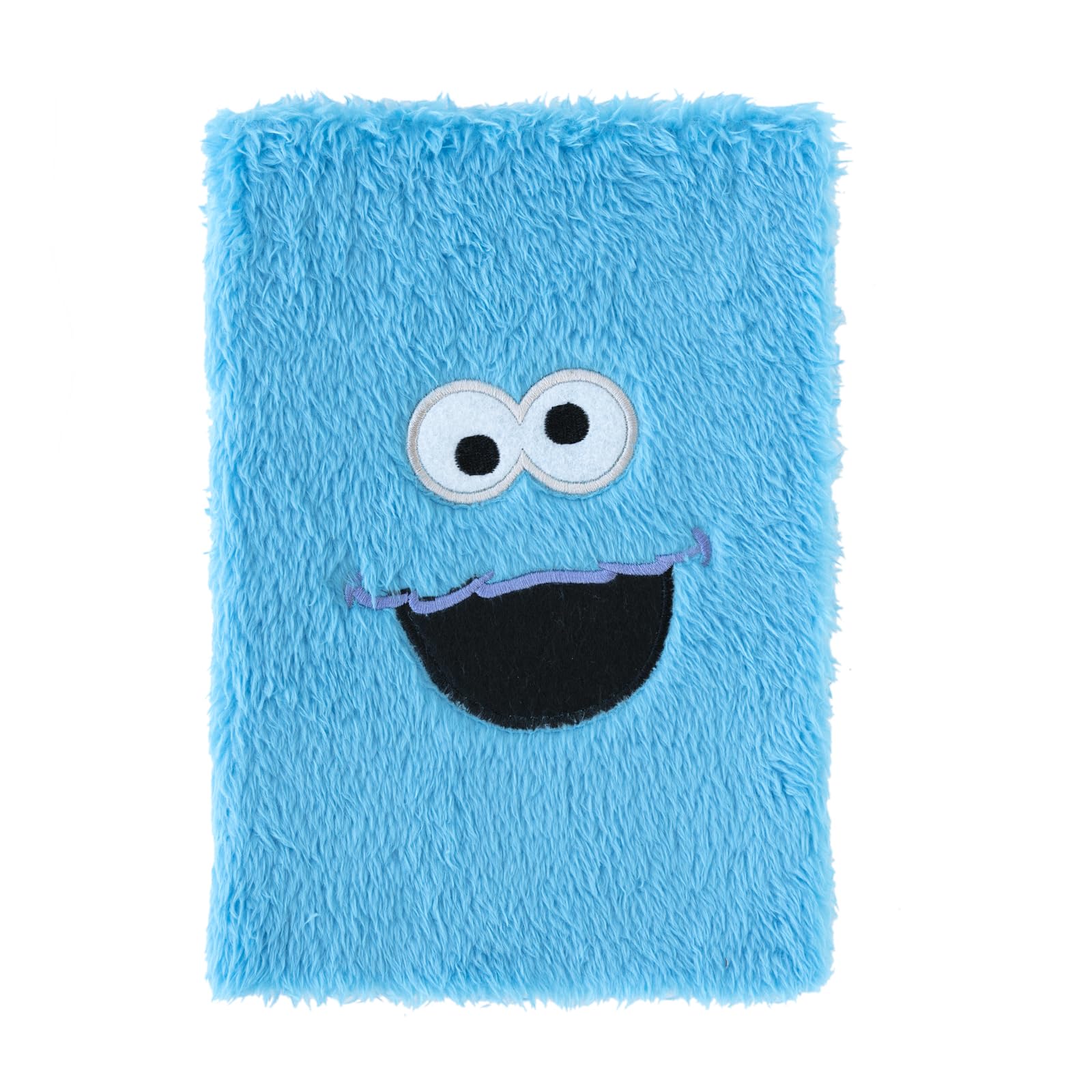 Grupo Erik A5 Notebook Hardback - Sesame Street Cookie Monster Gifts | Plush Cover, Bullet Journal Dotted Note Book, Dotted Notebook A5 Sketchbook | Cute Stationery Gifts
