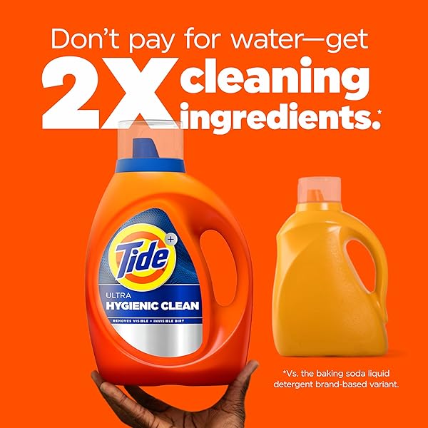 TIDE HYGIENIC CLEAN HEAVY 10X DUTY LAUNDRY DETERGENT LIQUID SOAP, ORIGINAL SCENT, HE COMPATIBLE, 59 LOADS, 84 FL OZ